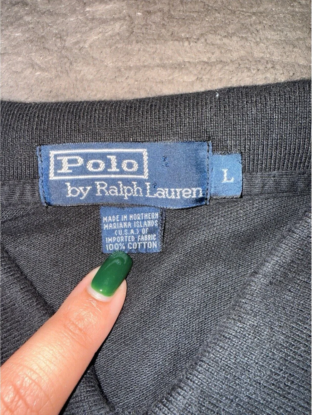 Polo Ralph Lauren Mens Large Black Red Pony Short Sleeve